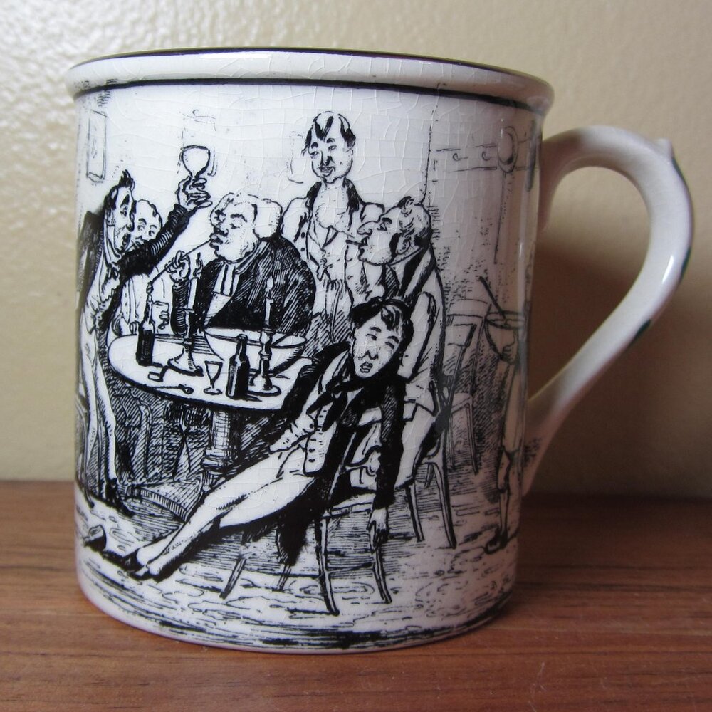 9 oz Gray's Pottery Stoke-on-Trent vintage Tom & Jerry mug (W5373)